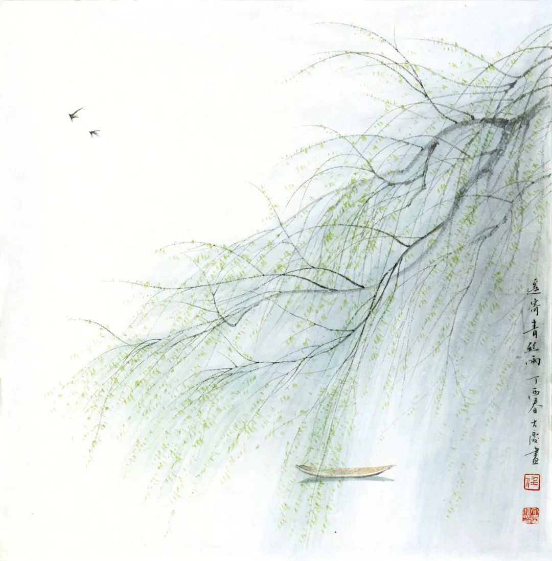 任大庆《遥寄青丝雨》34x35cm.jpg